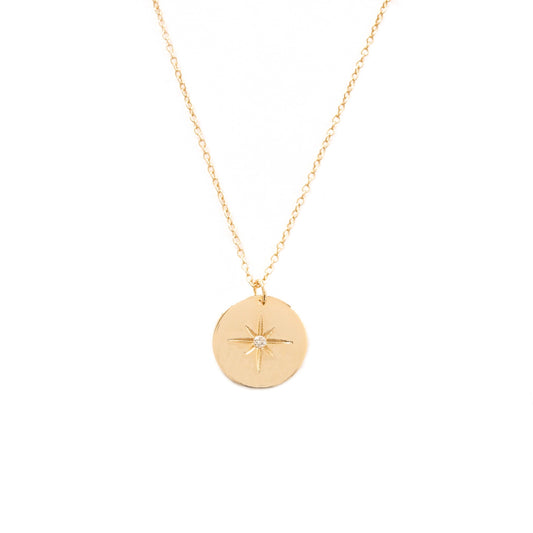 Zirconia compass rose gold - ByMirelae
