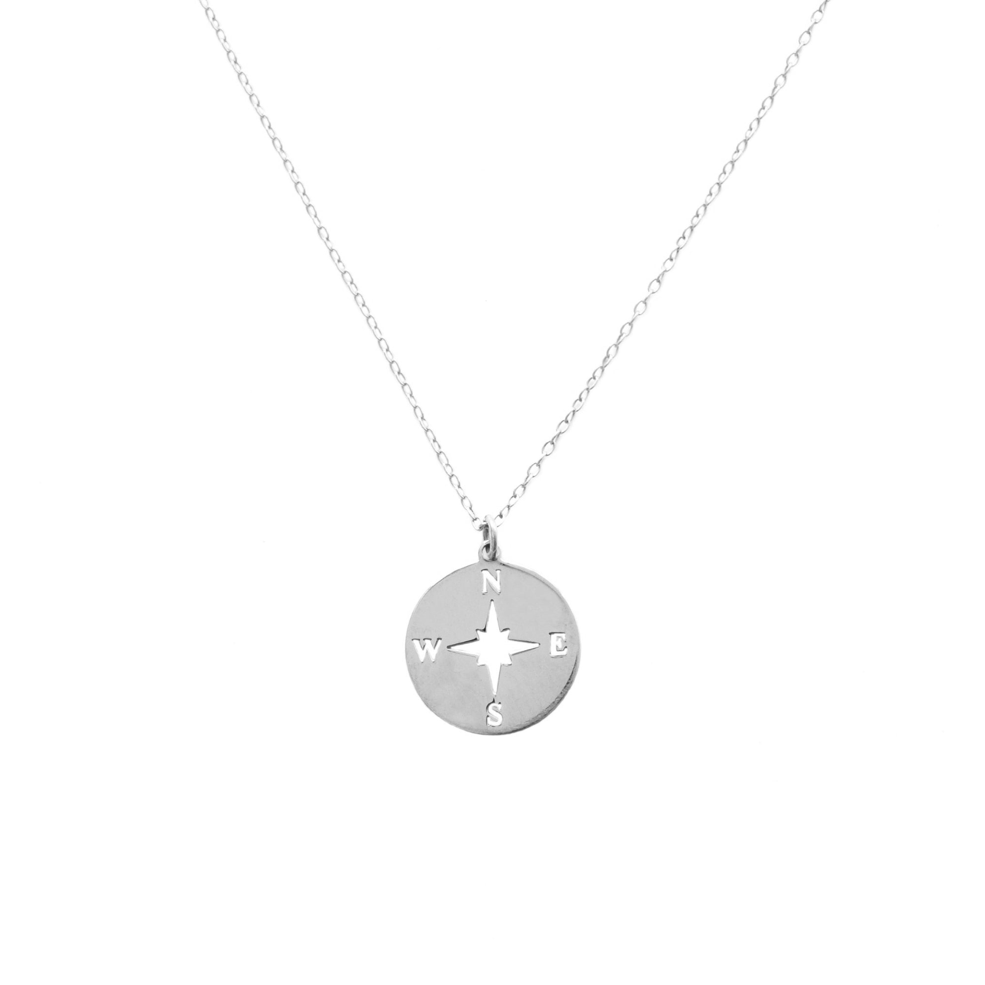 Compass rose silver - 15 mm - ByMirelae