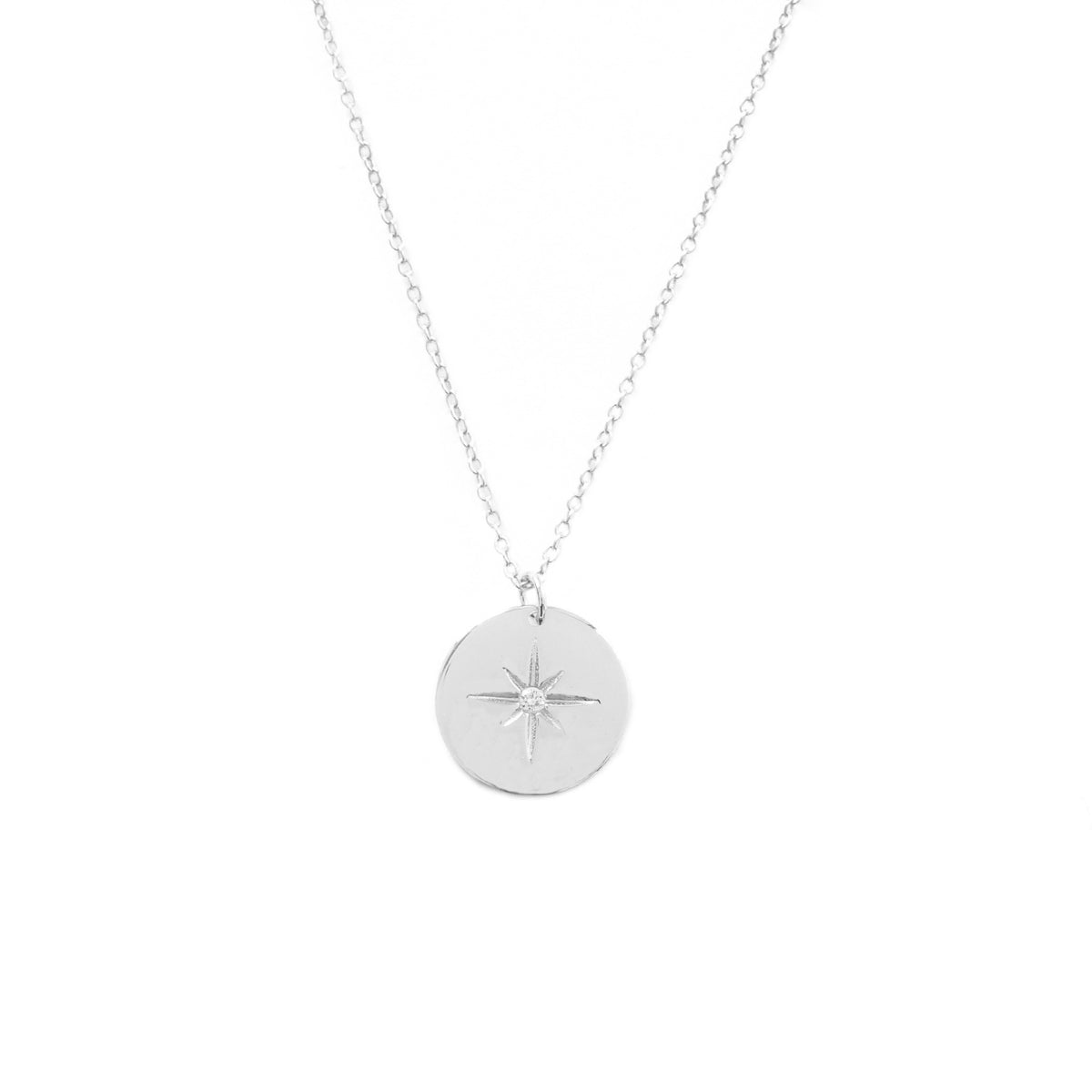 Zirconia compass rose silver - ByMirelae