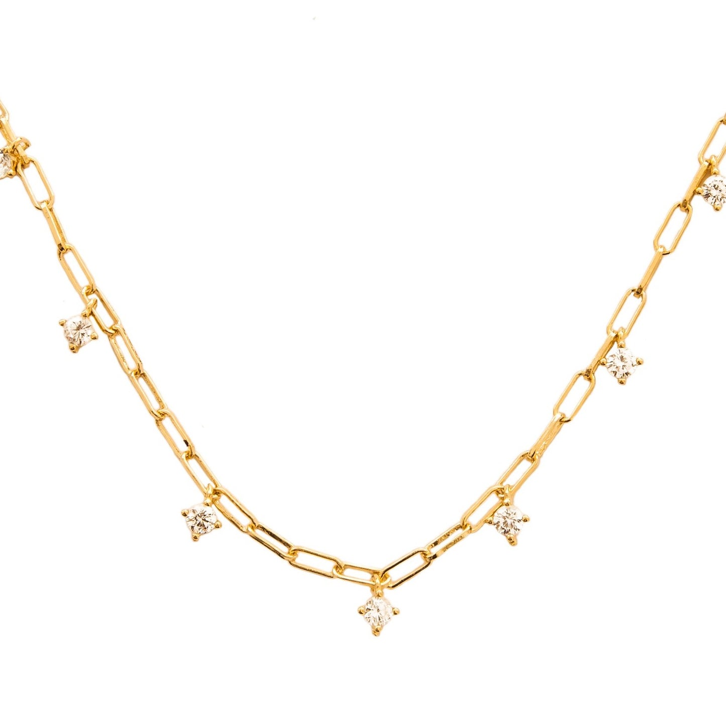 7 zirconia chain gold - ByMirelae