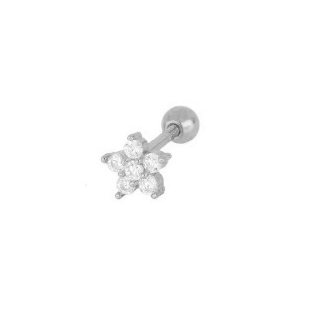 Daisy flower piercing silver