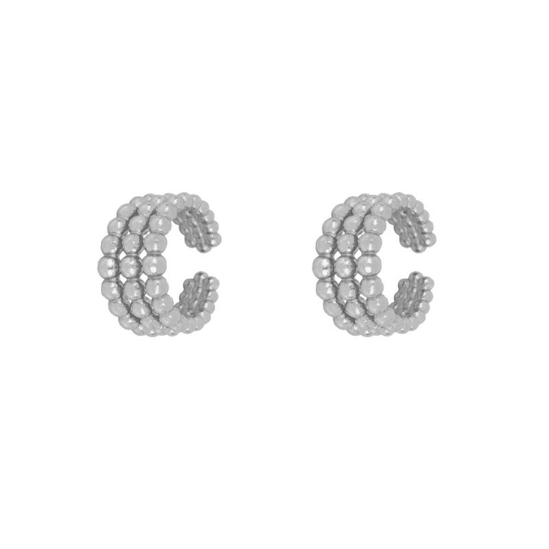 Dots ear cuff silver
