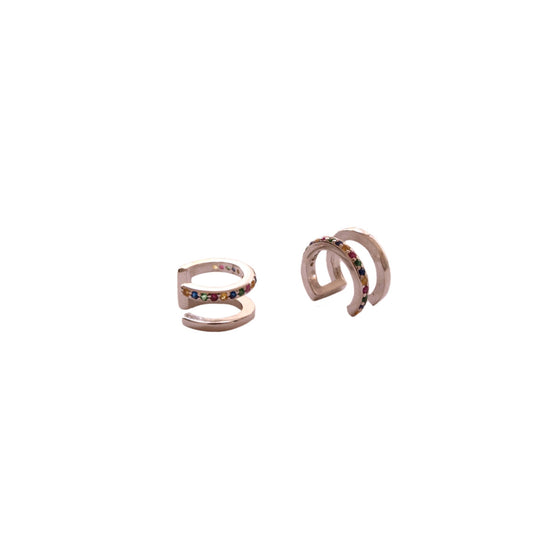 Rainbow ear cuff silver - ByMirelae