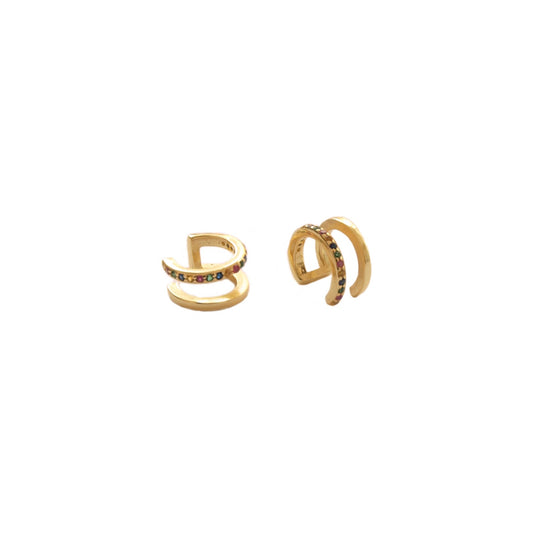 Rainbow ear cuff gold - ByMirelae