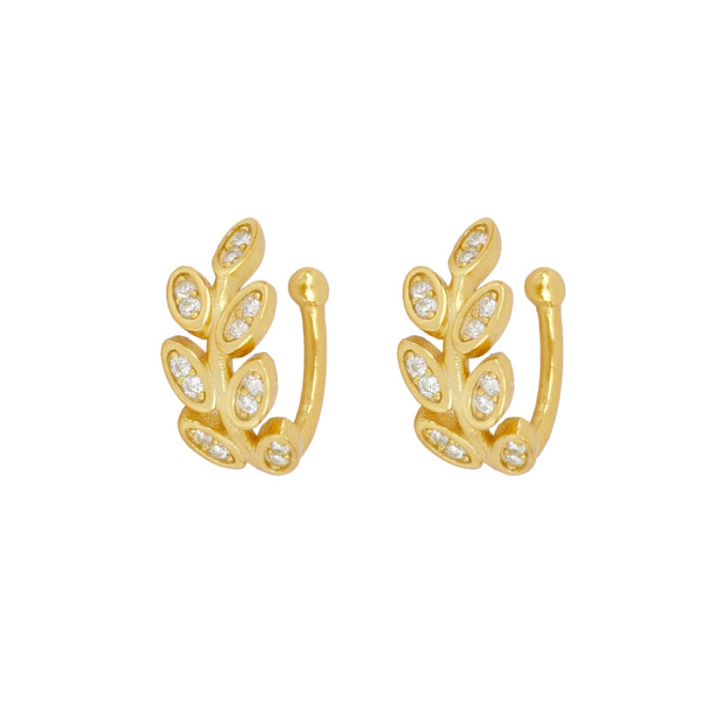 Flower ear cuff gold