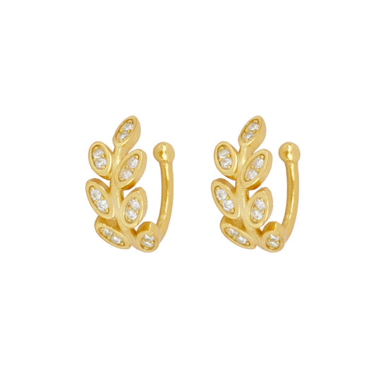 Flower ear cuff gold