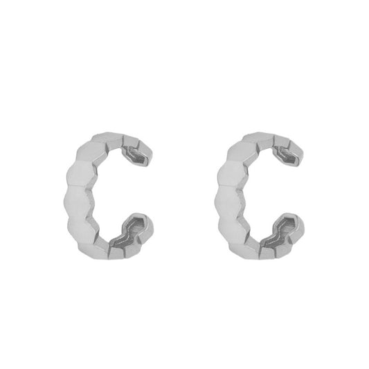 Geometric ear cuff silver