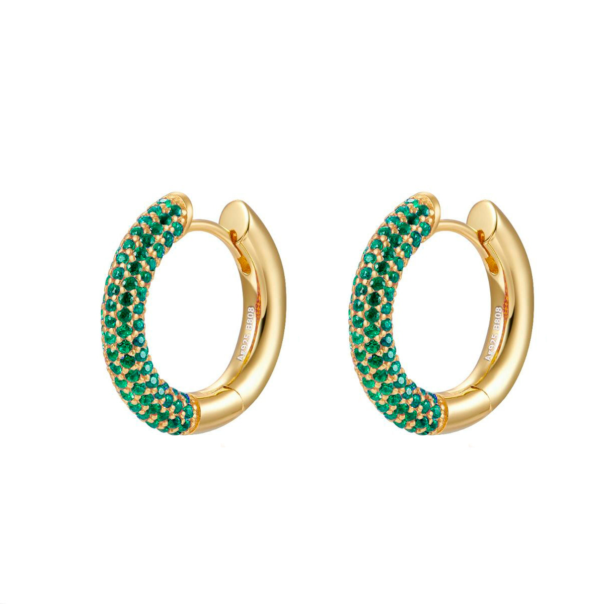 Green zirconia tubular hoop gold