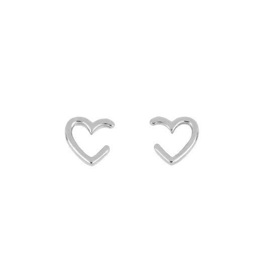 Heart earcuff silver