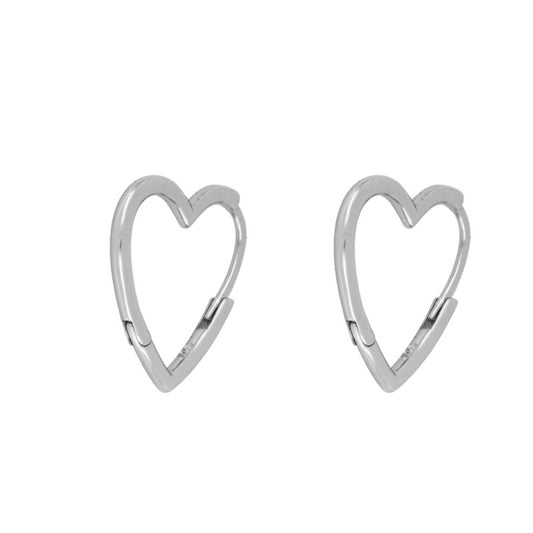 Heart hoop silver