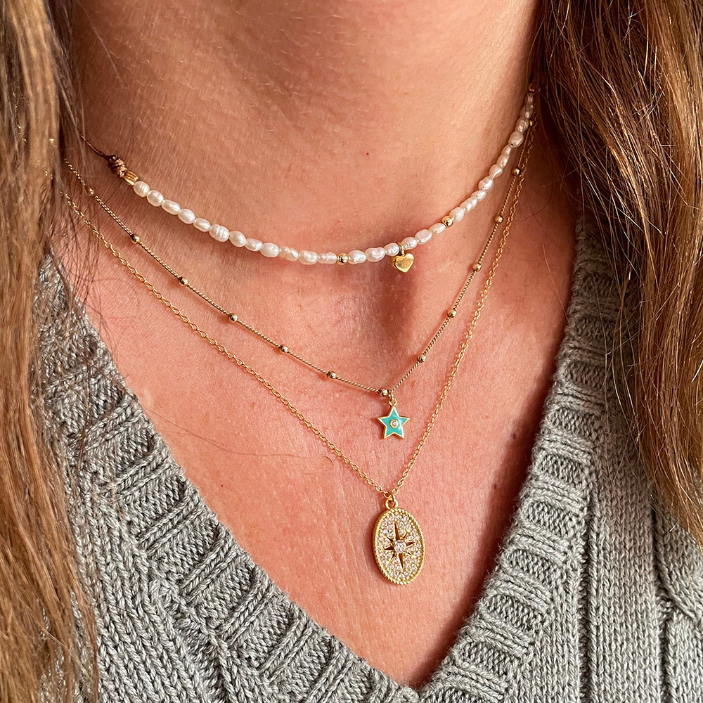 Enamel necklace