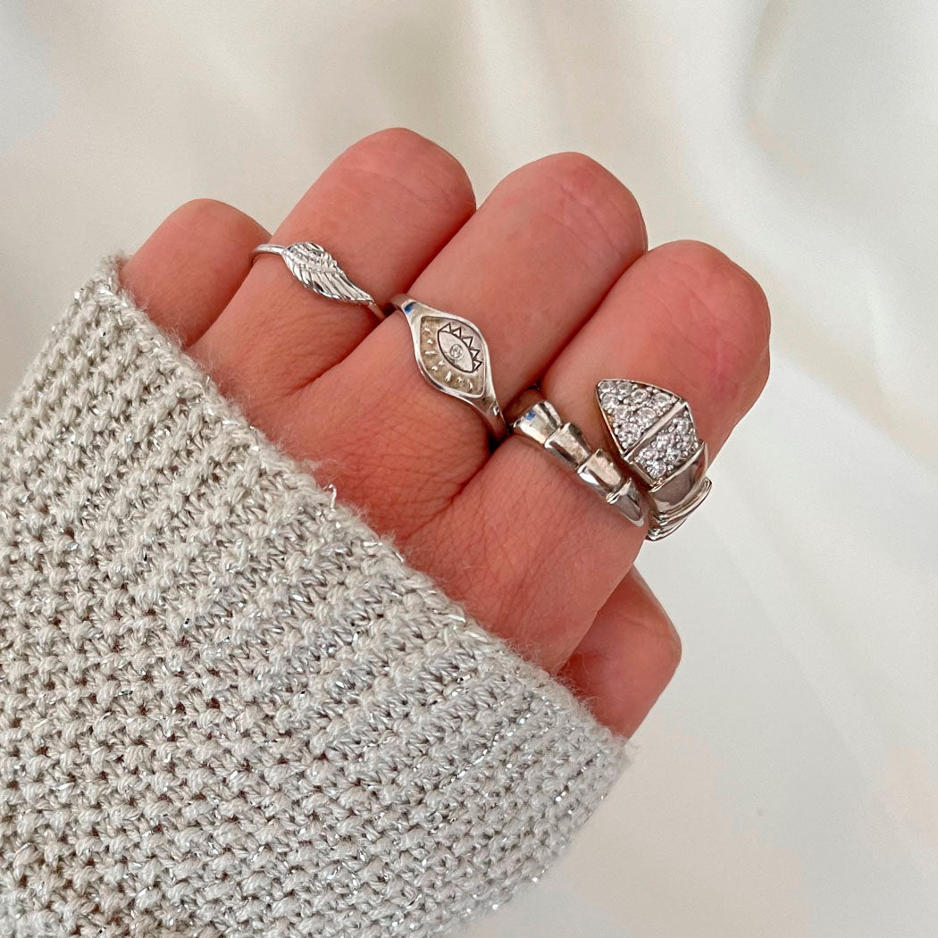 Zirconia snake silver