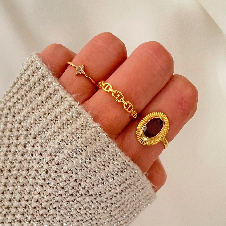 Chain ring gold