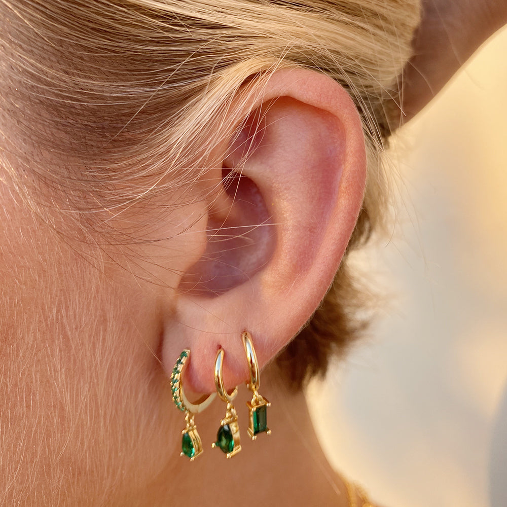 Green zirconia tear hoop silver
