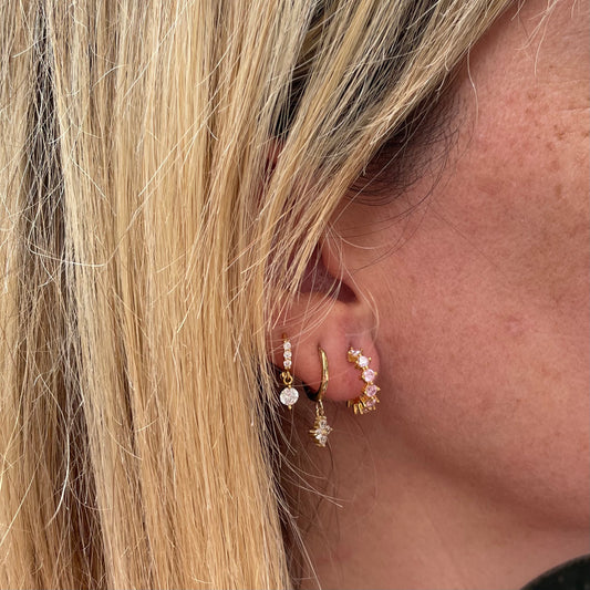 Light pink hoop gold