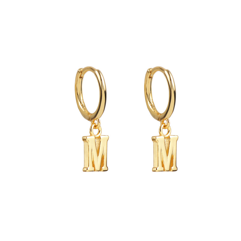 Initial hoop gold