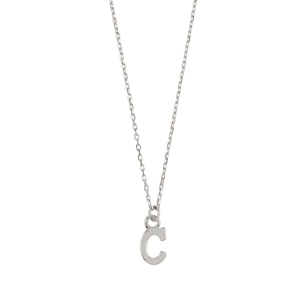 Initial silhouette silver