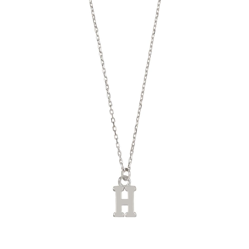 Initial silhouette silver