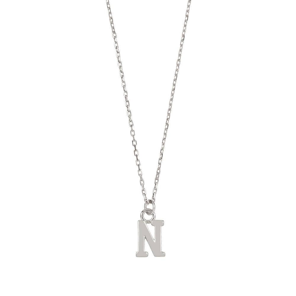 Initial silhouette silver