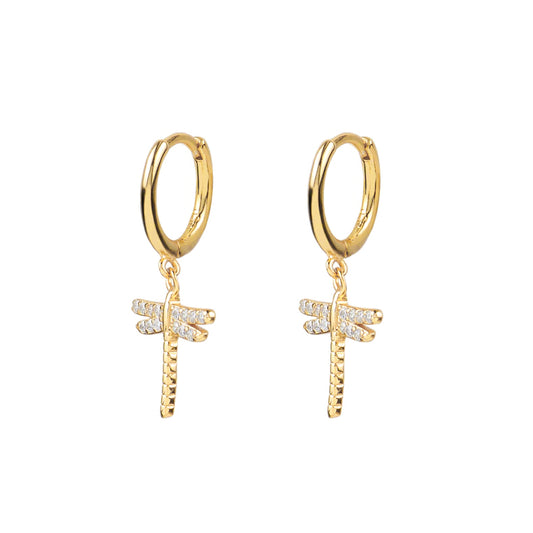 Dragon-fly hoop gold
