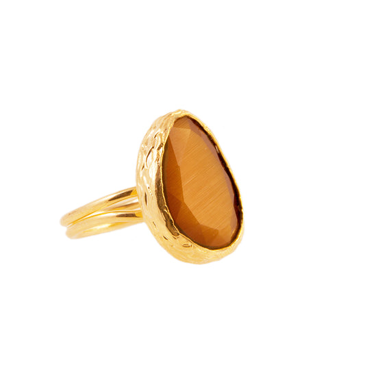 Light brown small agata gold