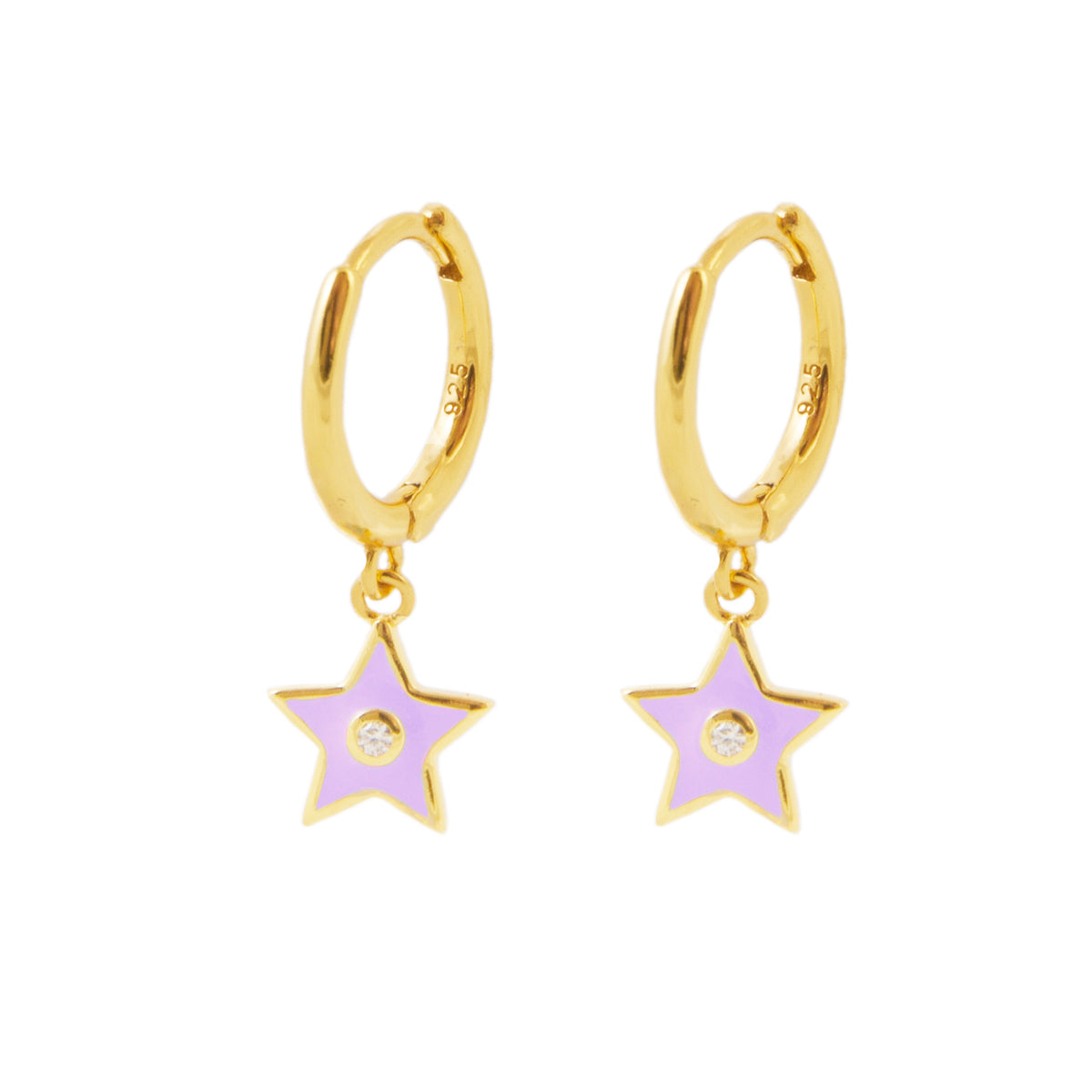 Light violet enamel star gold