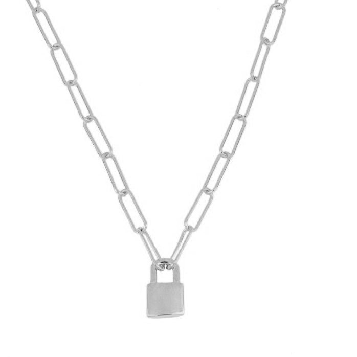Lock chain silver