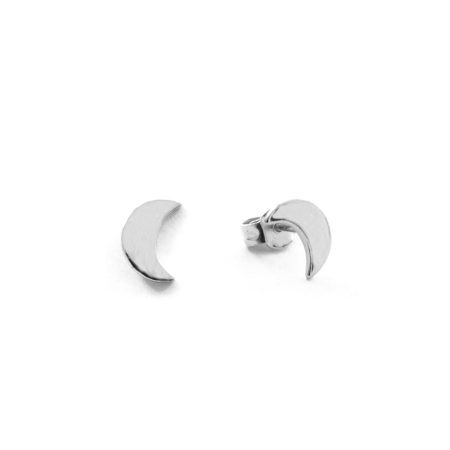Moon earring silver - ByMirelae