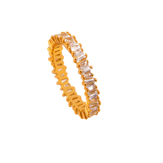 Zirconia mini baguettes gold