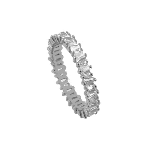 Zirconia mini baguettes silver