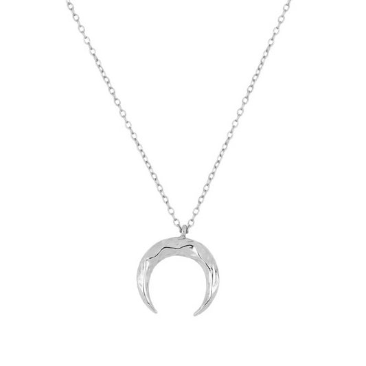 Moon hammered silver