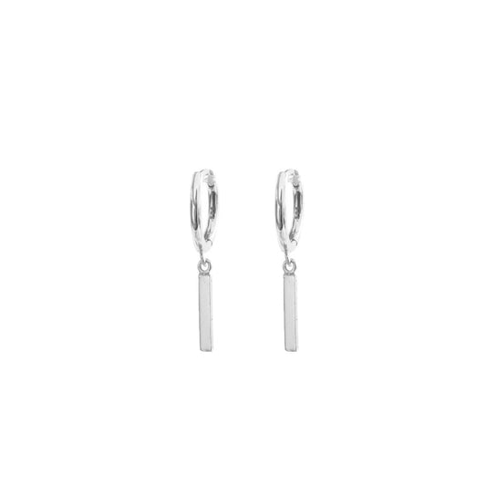 Rectangle hoop silver - ByMirelae