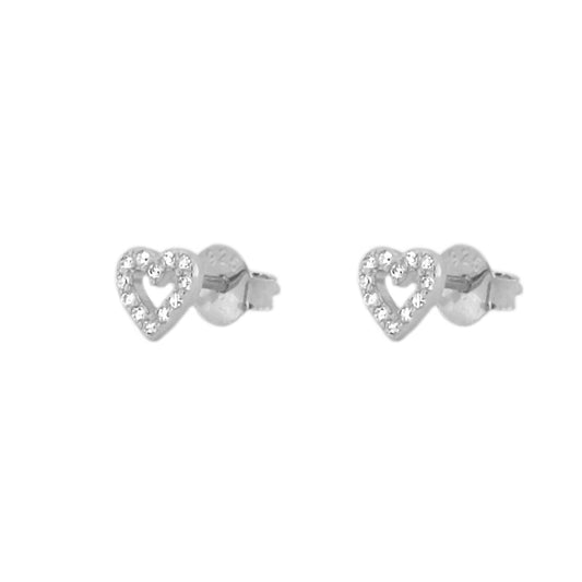 Zirconia heart silver - ByMirelae