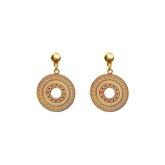 Sun earring gold - ByMirelae