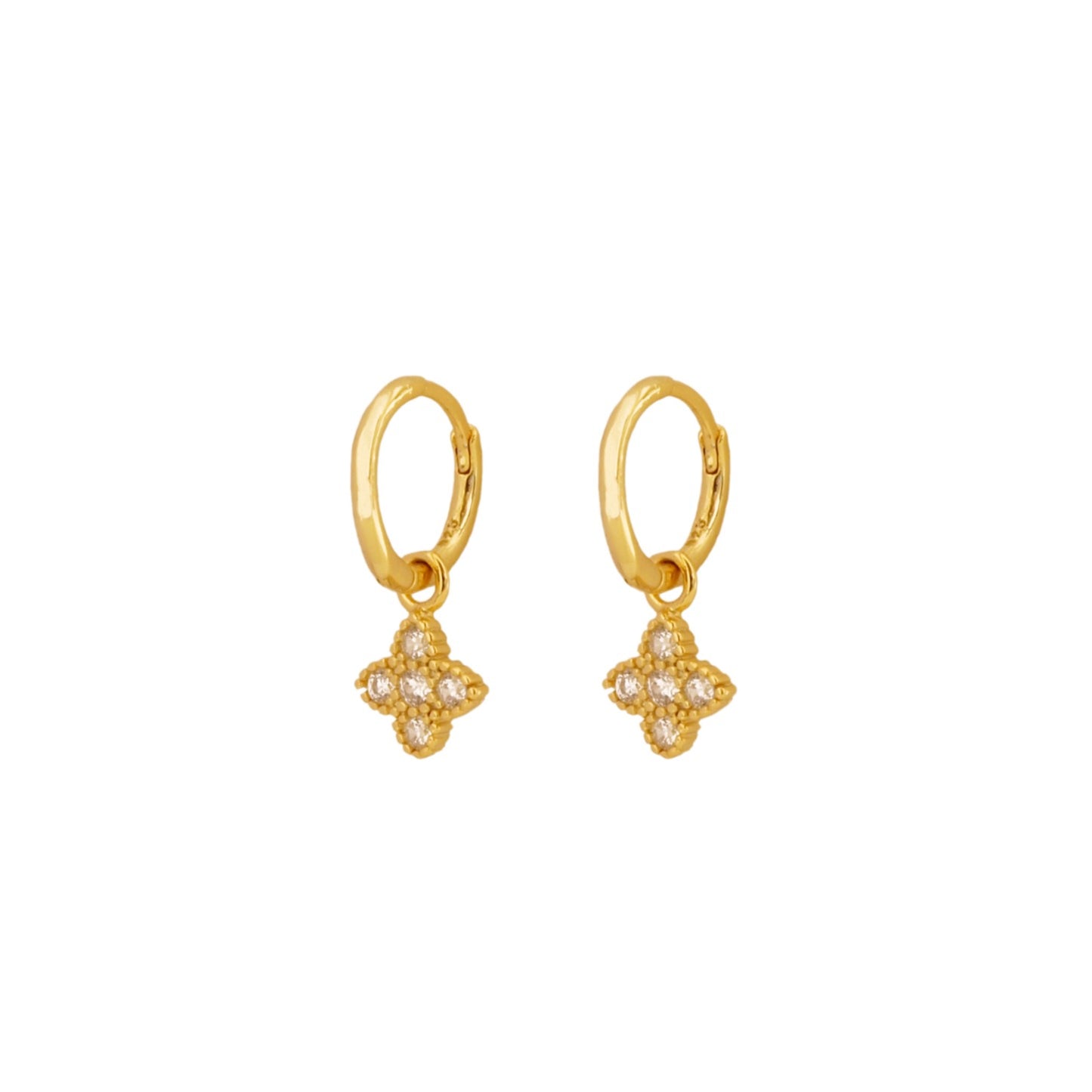 Zirconia flower gold - ByMirelae