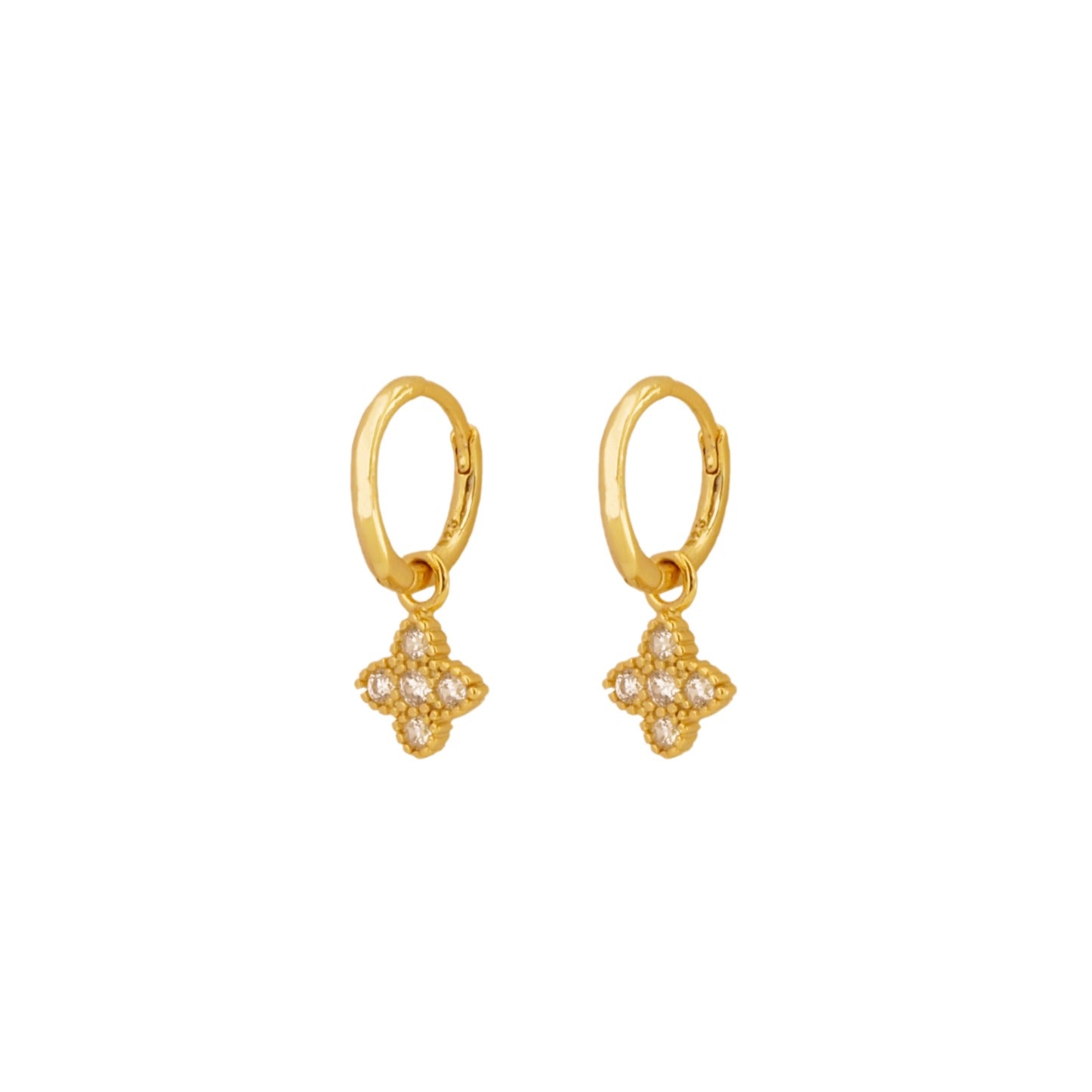 Zirconia flower gold - ByMirelae