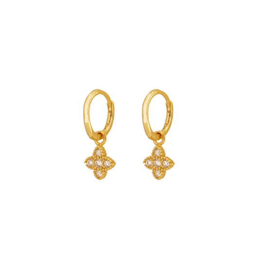 Zirconia flower gold - ByMirelae