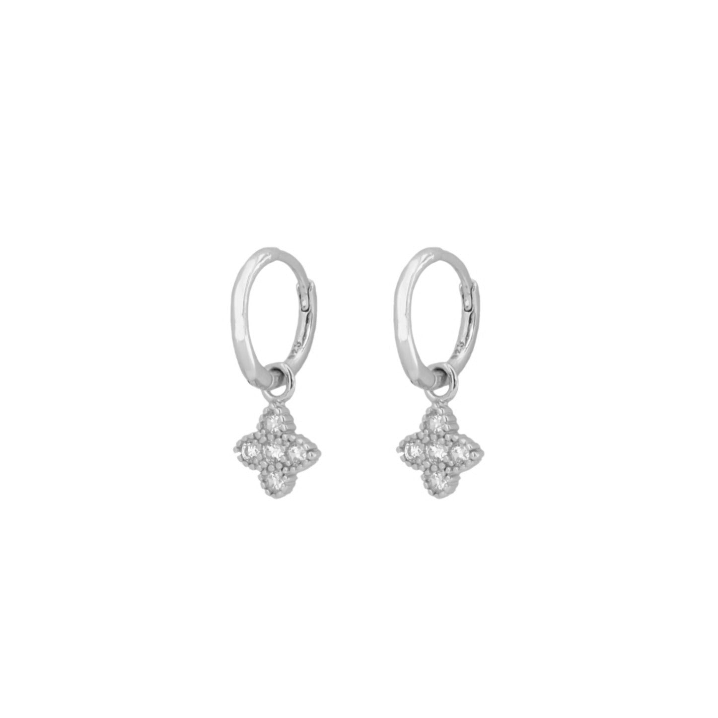 Zirconia flower silver - ByMirelae