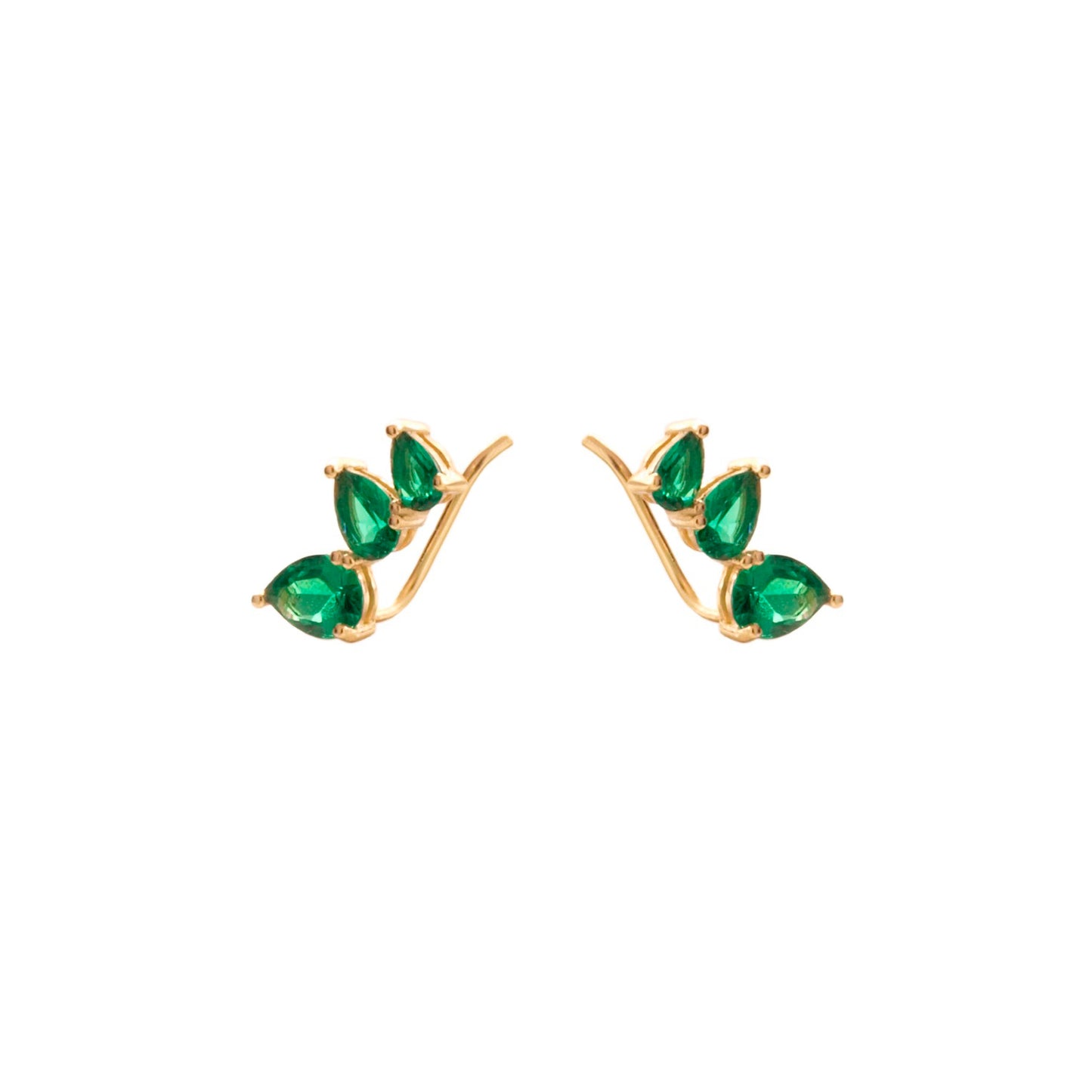 Green zirconia climber gold - ByMirelae