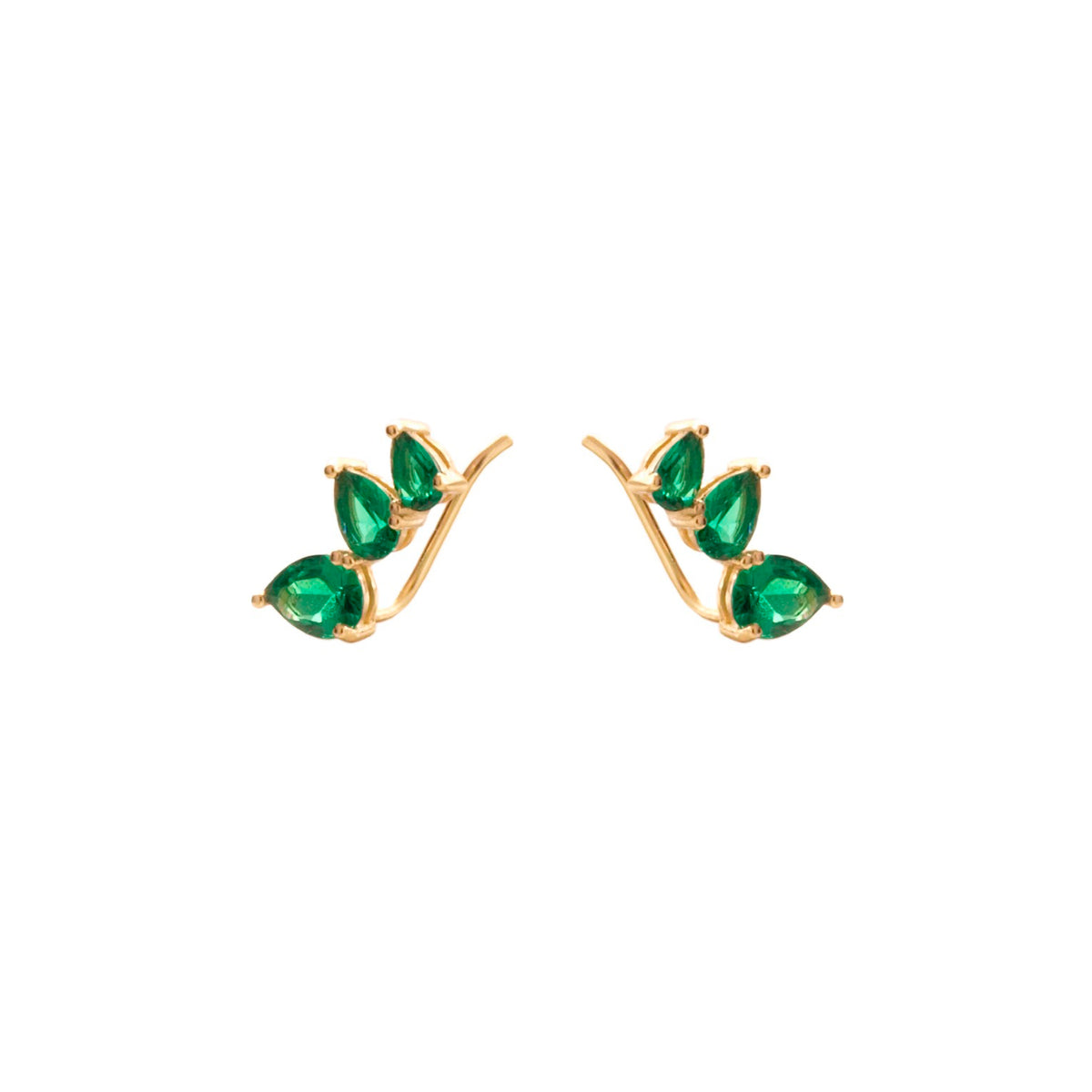 Green zirconia climber gold - ByMirelae