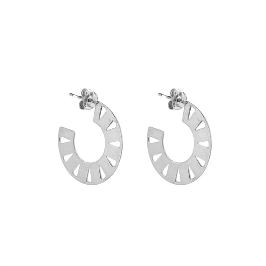 Leaky hoop silver - ByMirelae