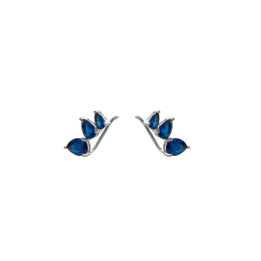 Blue zirconia climber silver - ByMirelae