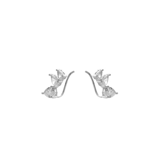 White zirconia climber silver - ByMirelae