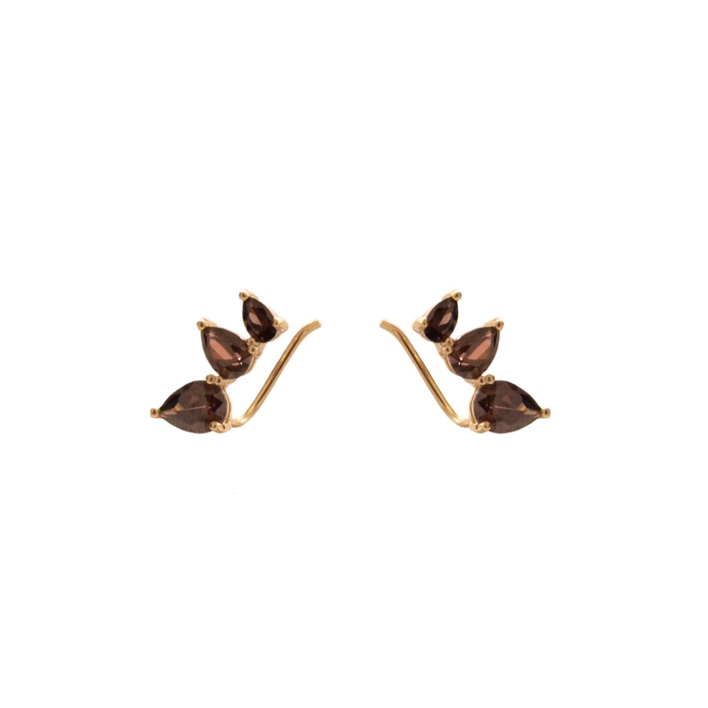 Brown zirconia climber gold - ByMirelae