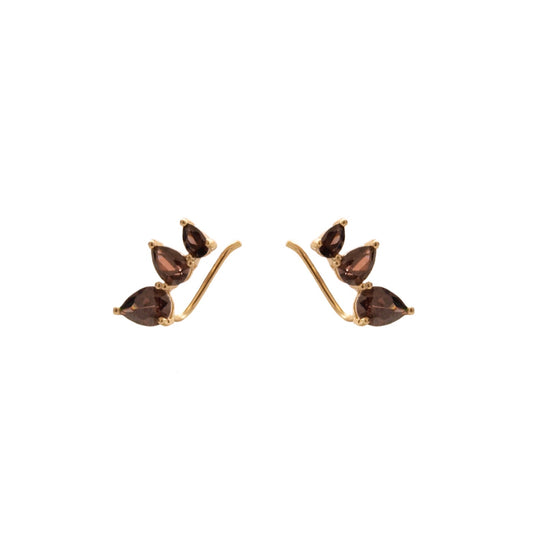 Brown zirconia climber gold - ByMirelae