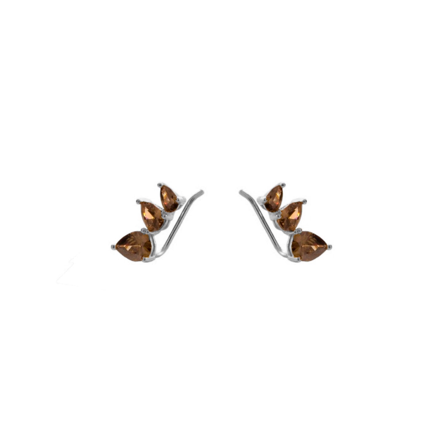 Olive zirconia climber silver - ByMirelae