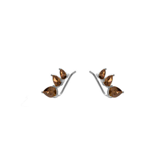 Olive zirconia climber silver - ByMirelae