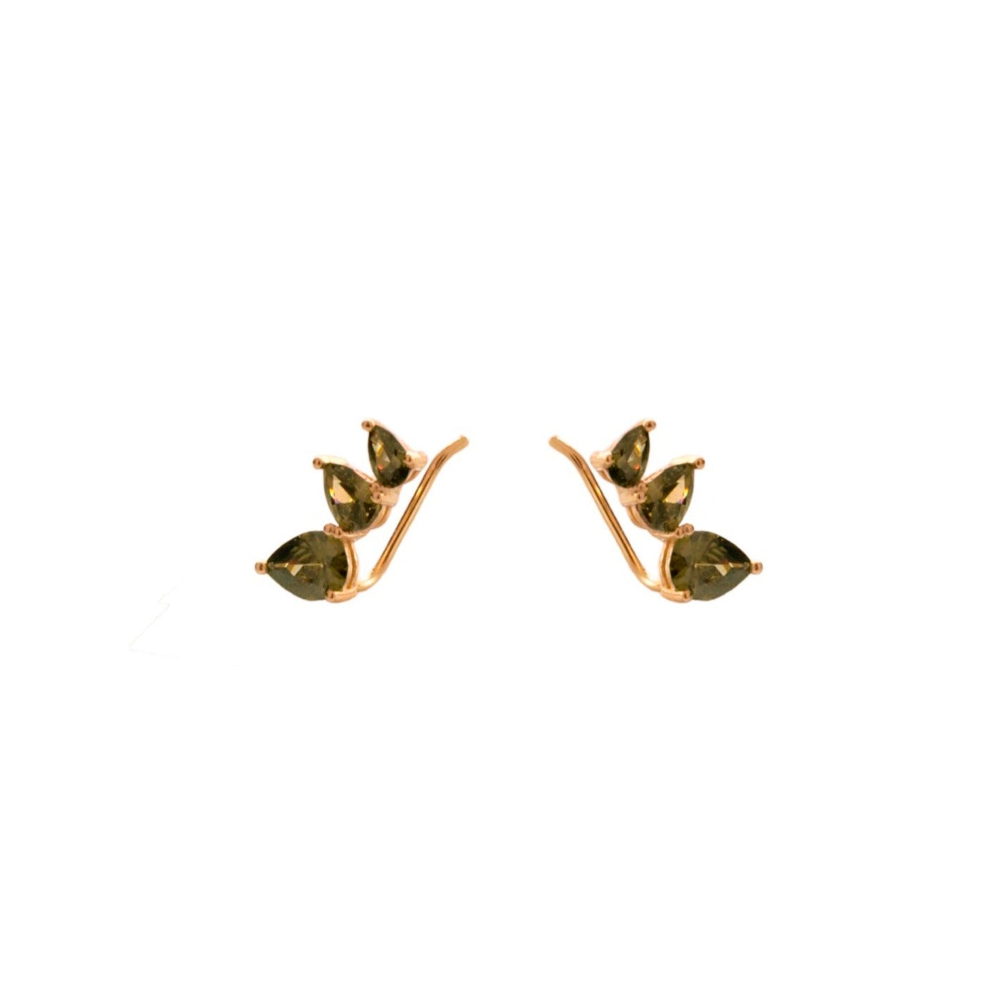 Olive zirconia climber gold - ByMirelae