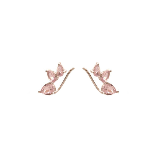 Light pink zirconia climber silver - ByMirelae