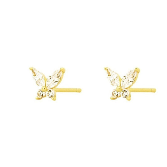 White zirconia butterfly gold - ByMirelae